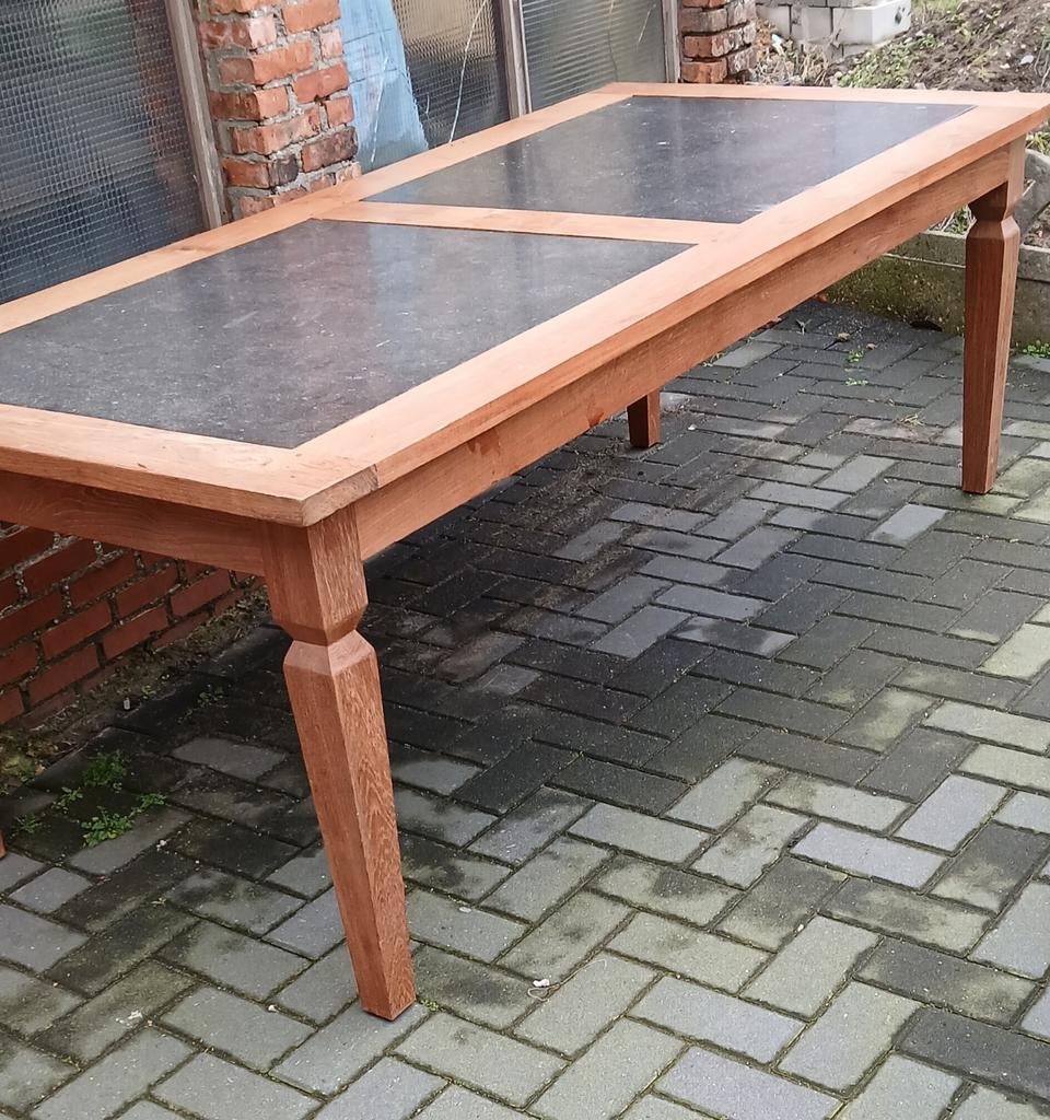 Grande table de jardin/table à manger en teck 100 x 220, Jardin & Terrasse, Enlèvement
