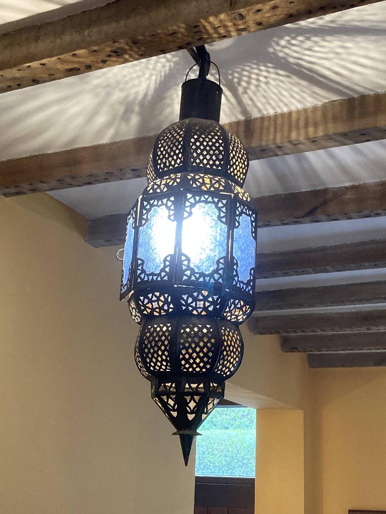 Luminaires marocains - suspension et applique, Maison & Meubles, Lampes | Suspensions, Comme neuf, Enlèvement, Métal, Marocain, métal rouillé