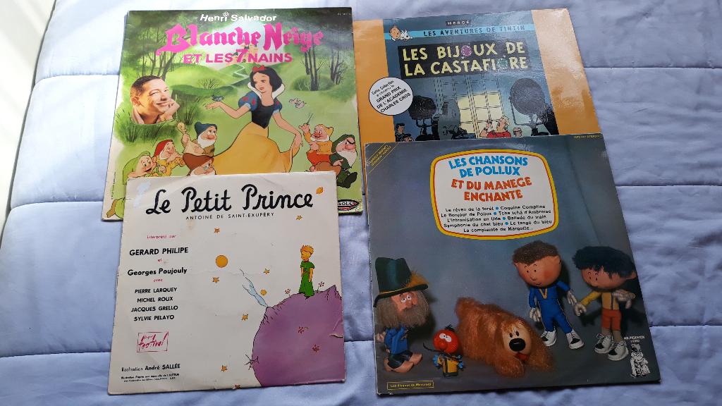 vinyles  blanche neige, castor et pollux, Enlèvement ou Envoi, Utilisé