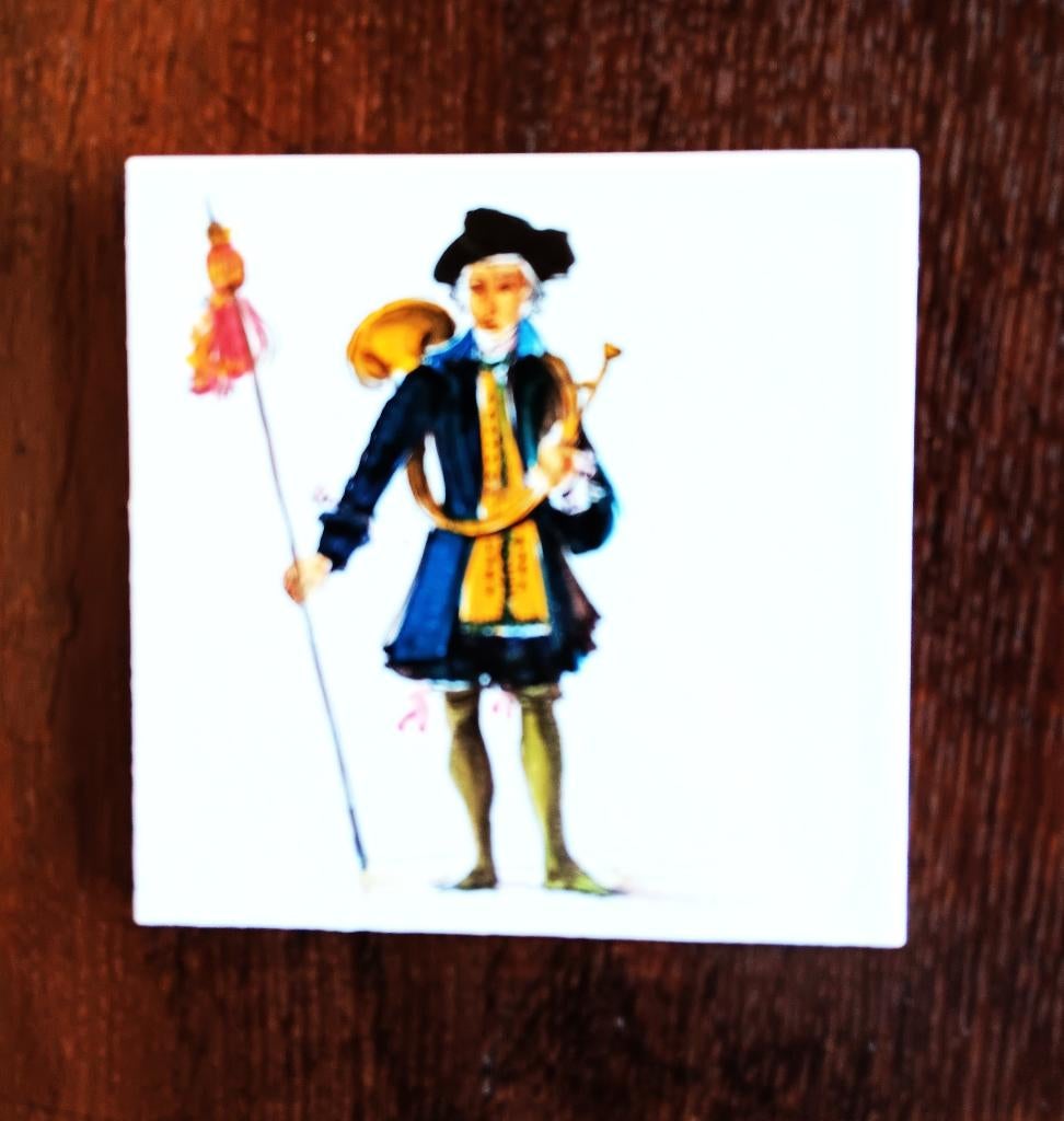 2 keramische tegeltjes als wanddecoratie Perignem, Ophalen