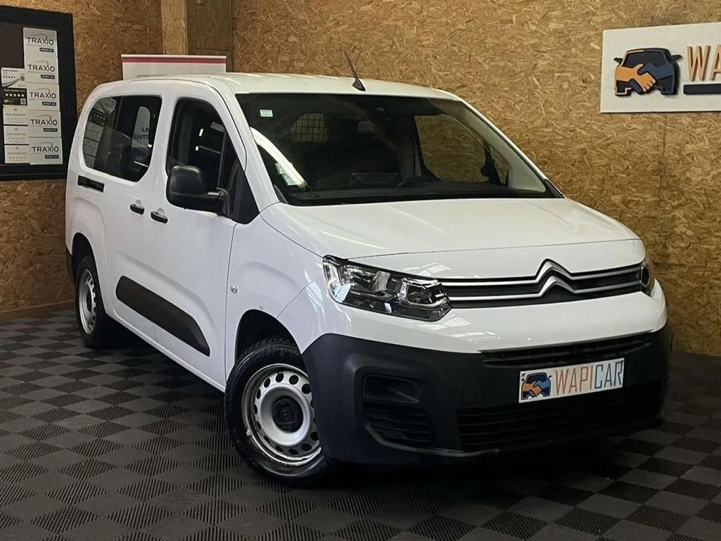 Citroën Berlingo XL 3places 1.5hdi Utilitaire eur6d-t, Stof, Gebruikt, 4 cilinders, Citroën