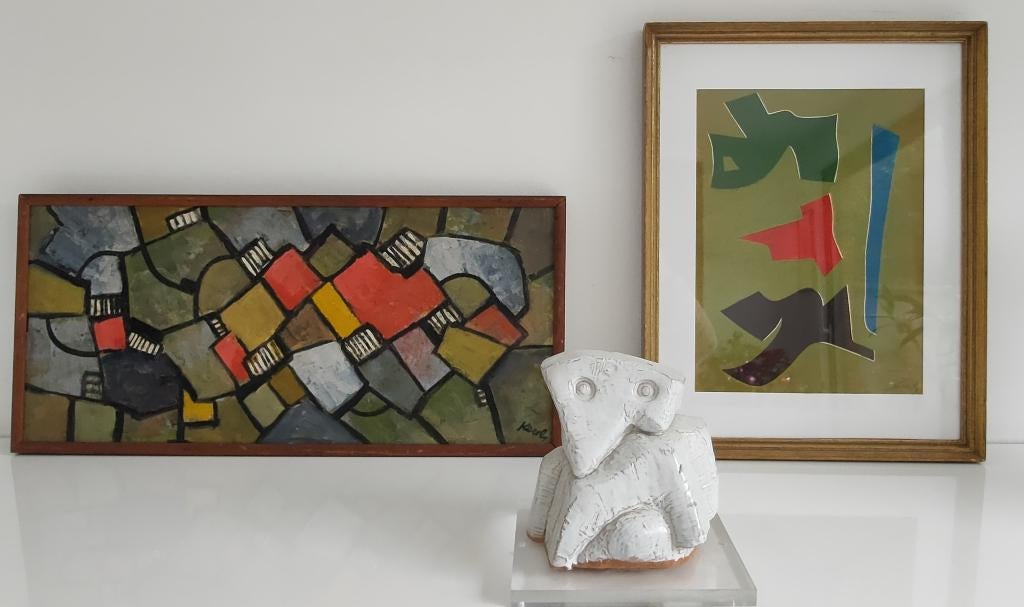 HENRI KERELS (GROUPE ART ABSTRAIT)/ 2 Peintures, Antiquités & Art, Art | Peinture | Abstraite, Enlèvement