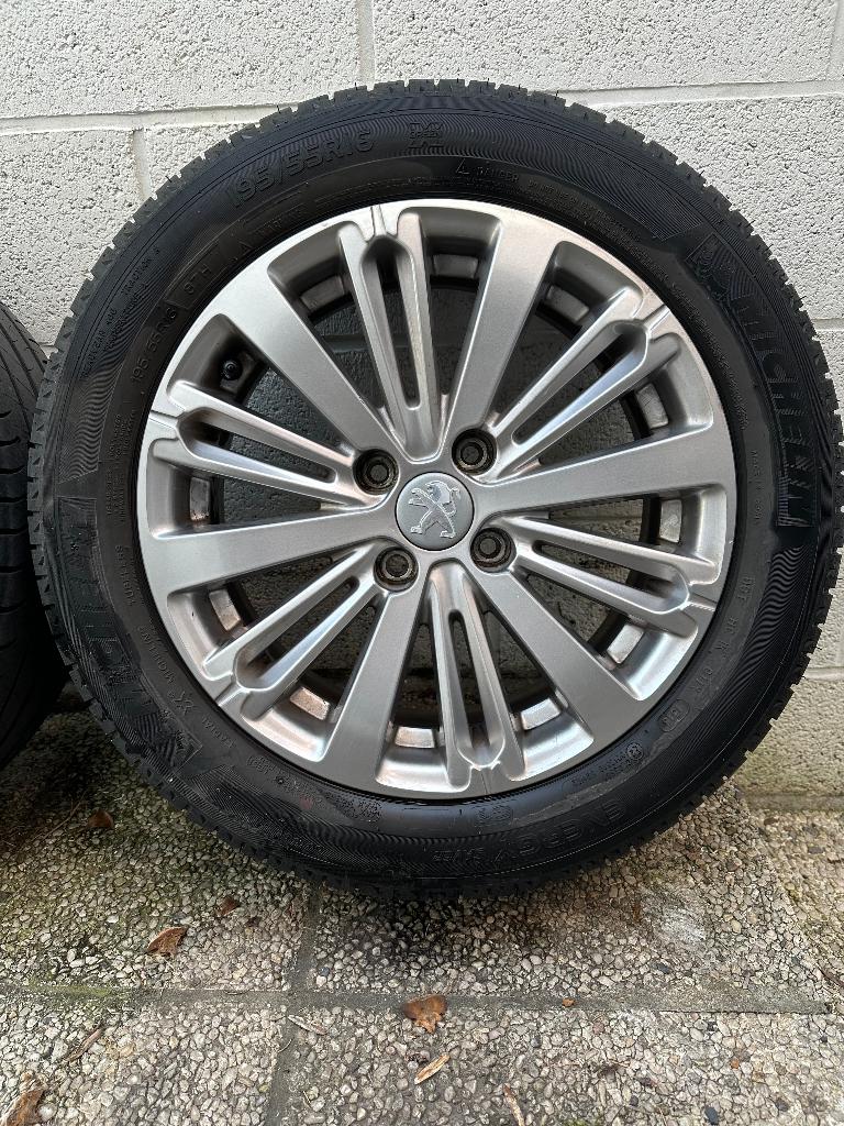 Pneus été sur jantes d'origine Peugeot 195/55/R16, Autos : Pièces & Accessoires, Pneus & Jantes, 16 pouces, Véhicule de tourisme