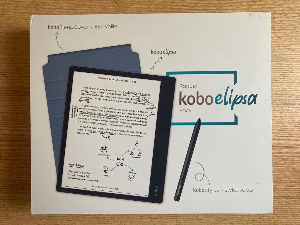 Kobo Elipsa-pakket (eReader + Stylus + Sleepcover), Computers en Software, E-readers, Bluetooth, Ophalen of Verzenden, Zo goed als nieuw