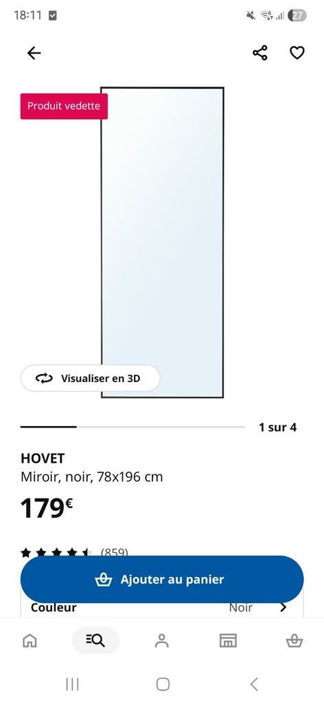 Ikea-spiegel, Ophalen, Nieuw