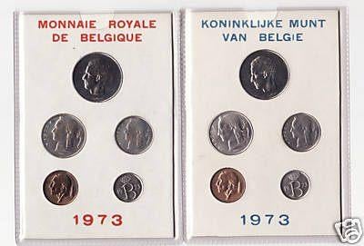 Belgique : Set annuel 1973 FR + VL (10 pièces), Timbres & Monnaies, Envoi, Série