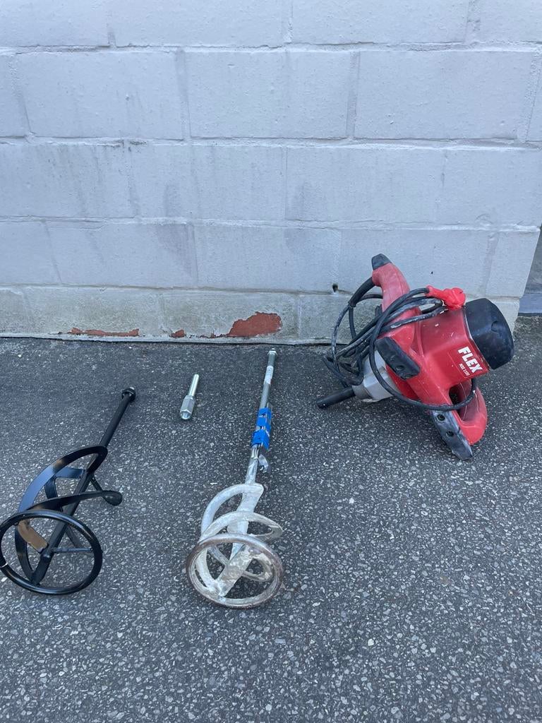 Flex MXE 1100 mixer + extra mixstaaf + verlengstuk, Doe-het-zelf en Bouw, Ophalen, Zo goed als nieuw