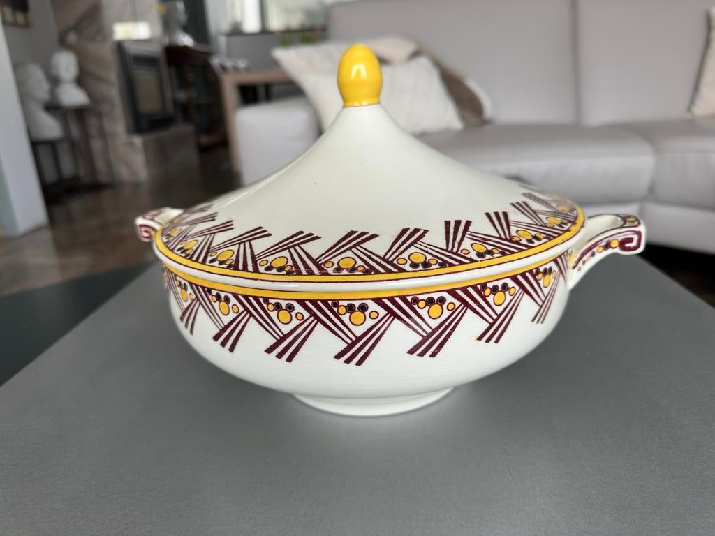 Antieke soepterrine met deksel Boch, Antiek en Kunst, Ophalen