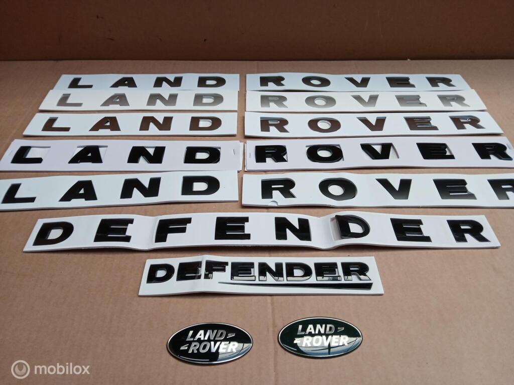 Logo LAND ROVER DEFENDER letters motorkap achterklep, Auto-onderdelen, Nieuw, Ophalen of Verzenden
