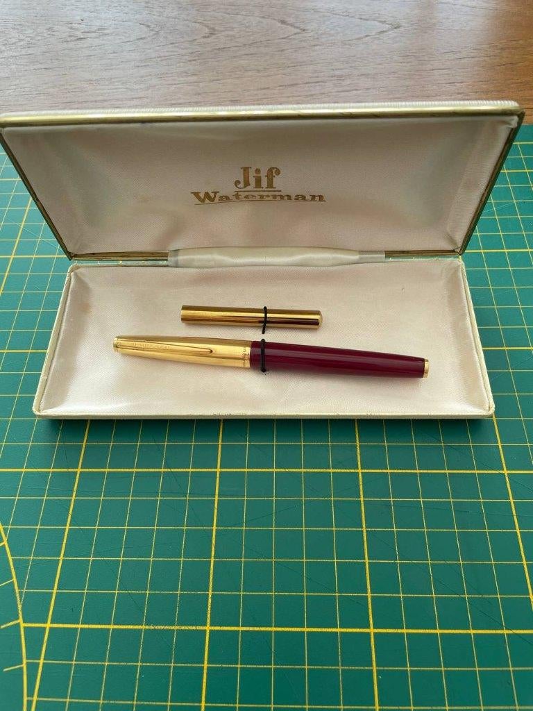 Waterman Ligne Red 18k "2" nib fountain pen, Ophalen of Verzenden, Waterman