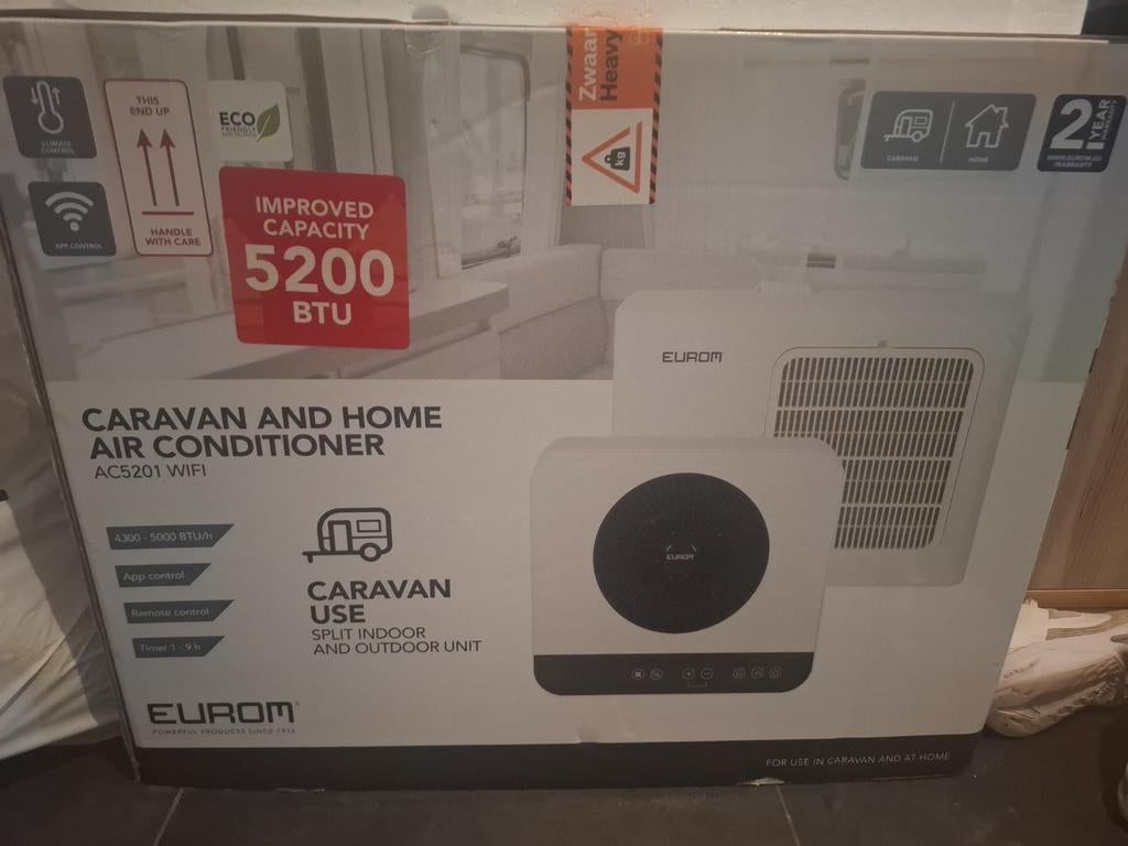 Climatiseur caravane & maison EUROM AC5201 WiFi – 5200 BTU, Caravanes & Camping, Enlèvement