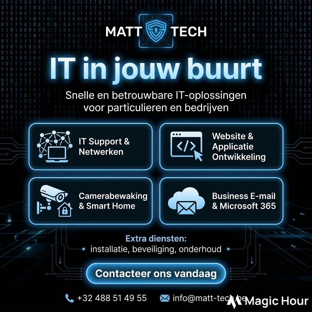 IT in jouw buurt – MATT TECH, Computers en Software, Overige Computers en Software, Ophalen of Verzenden, Nieuw