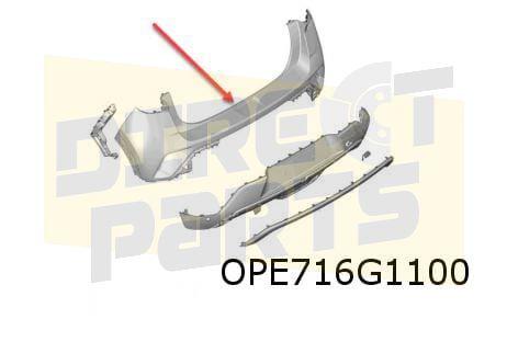 Opel Mokka B (11/20-) achterbumper (bij park control) (te sp, Auto-onderdelen, -, Verzenden, -, Opel