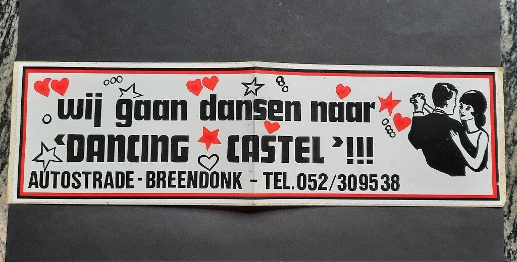 Oude vintage sticker Dancing Castel Breendonk, Collections, Envoi, Utilisé