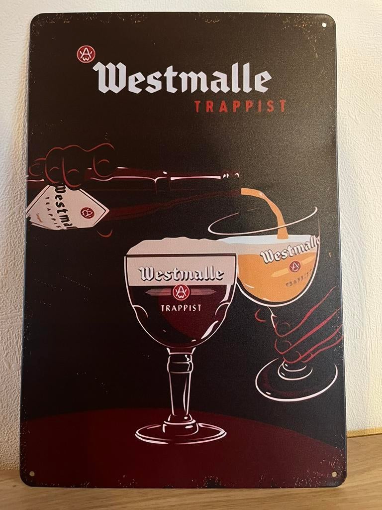 Plaque metallique westmalle biere, Enlèvement ou Envoi, Comme neuf