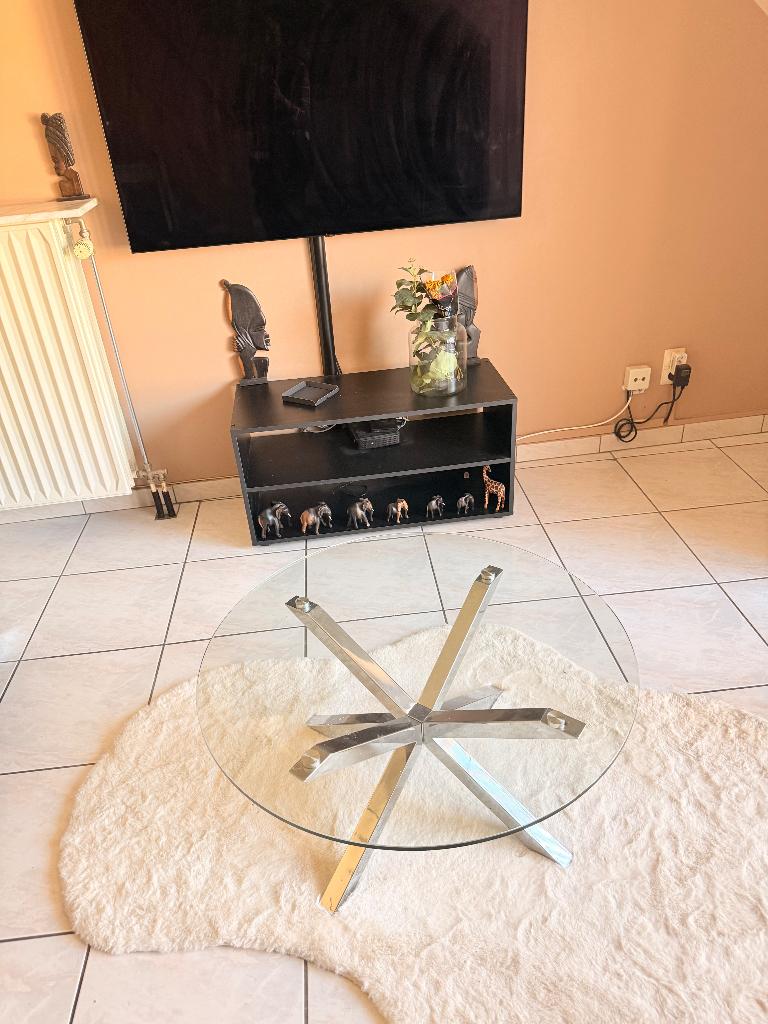 Table, Enlèvement, Utilisé, Rond, Verre