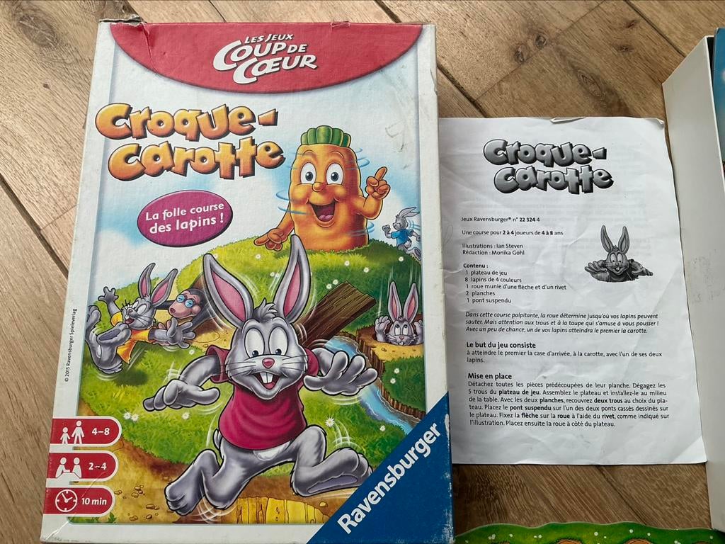Croque-carotte 4-8 ans, Hobby & Loisirs créatifs, Trois ou quatre joueurs, Enlèvement, Utilisé