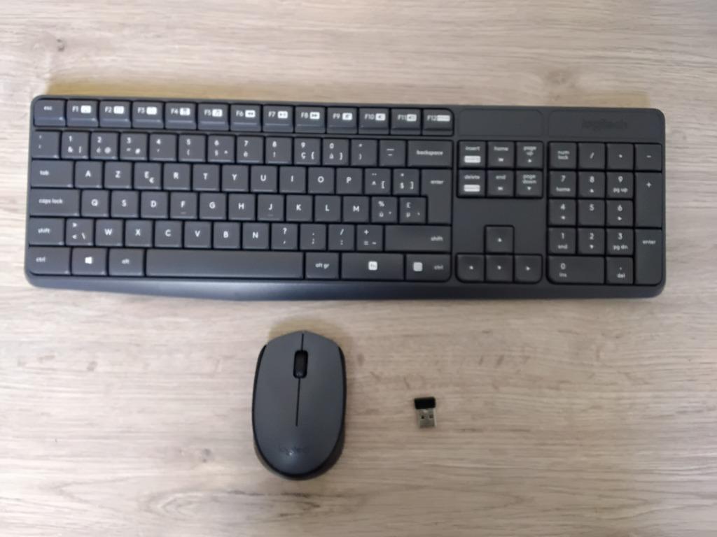 Logitech MK 235 Draadloos klavier + muis, Ophalen, Toetsenbord en muis-set, Logitech, Draadloos