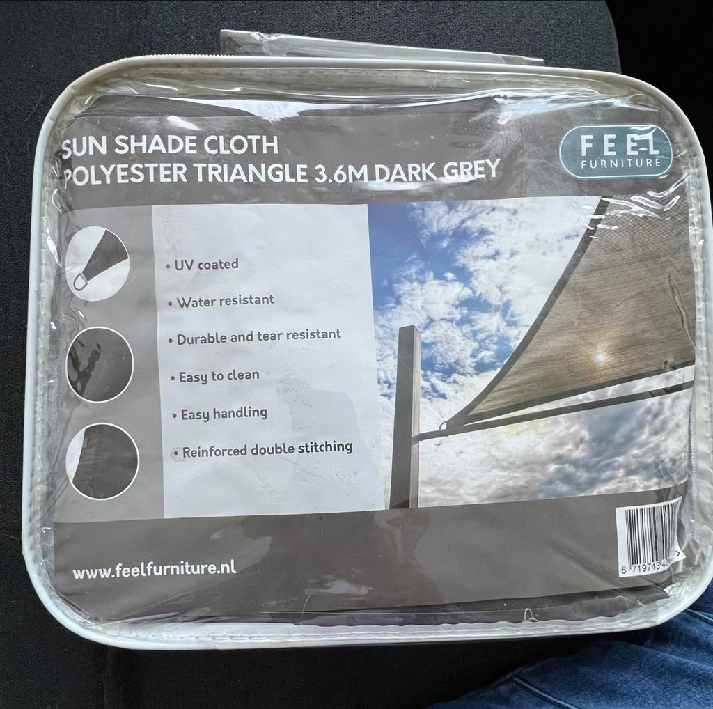 Voile d'ombrage gris foncé, Jardin & Terrasse, Enlèvement ou Envoi, Neuf