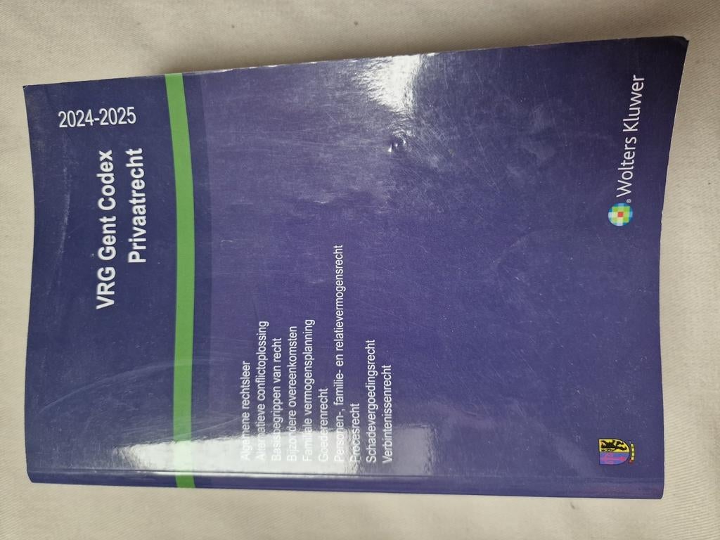 VRG Gent Codex Privaatrecht, Ophalen of Verzenden, Zo goed als nieuw