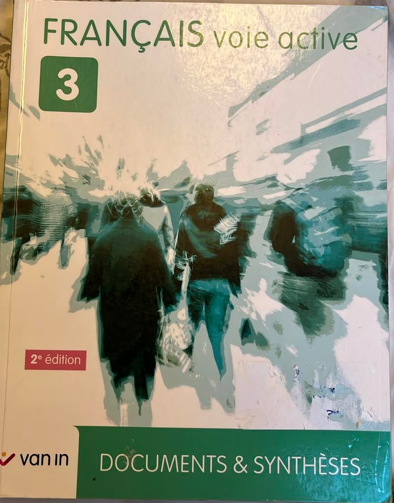 Français voie active 3eme Van In, Livres, Enlèvement, Secondaire, Français, Van in