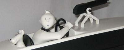 Le canot Noir et Blanc tintin aroutcheff    2.500 €, Collections, Enlèvement, Comme neuf