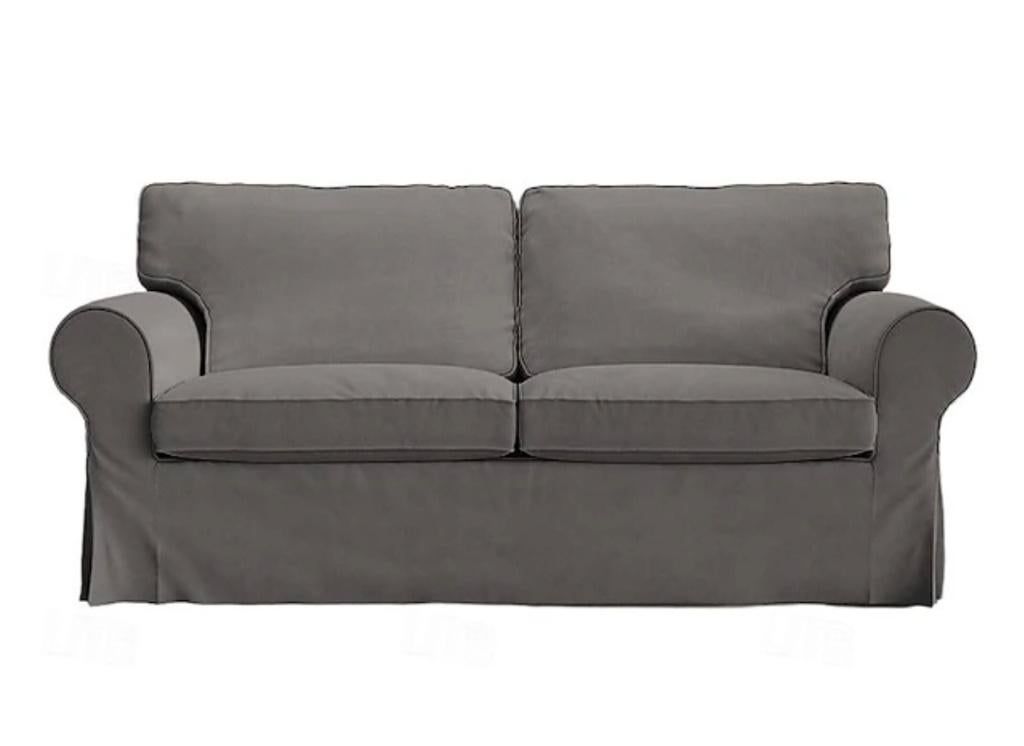 Housse de canapé 2 places Ektorp gris foncé, Moins de 75 cm, Moins de 150 cm, Banc droit, Enlèvement