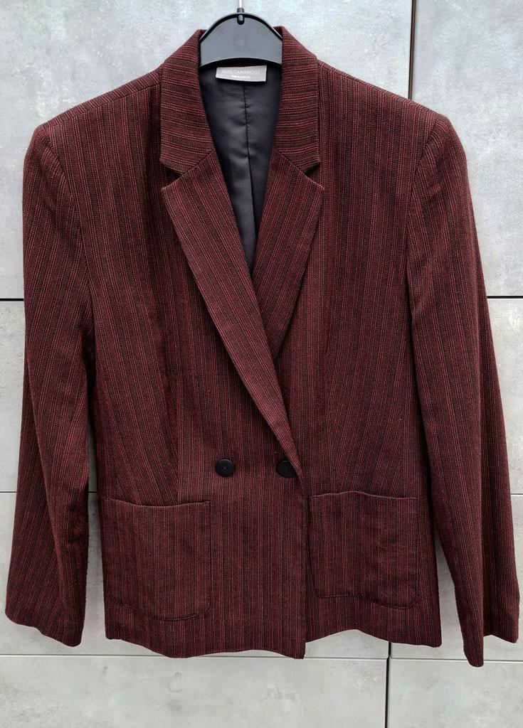 blazer M42(44) -roestbruin met fijn roze streepje-zie info, Kleding | Dames, Ophalen, Roze