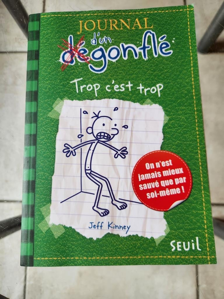 Livre "Journal de bord d'un dégonflé ", Livres, Jeff Kinney, Enlèvement ou Envoi, Fiction, Comme neuf