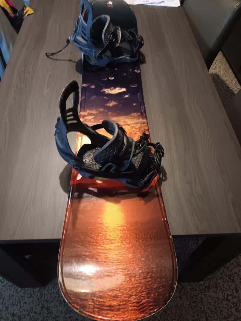 Snowboard+bindingen+draagzak, Sport en Fitness, Ophalen, Kleding