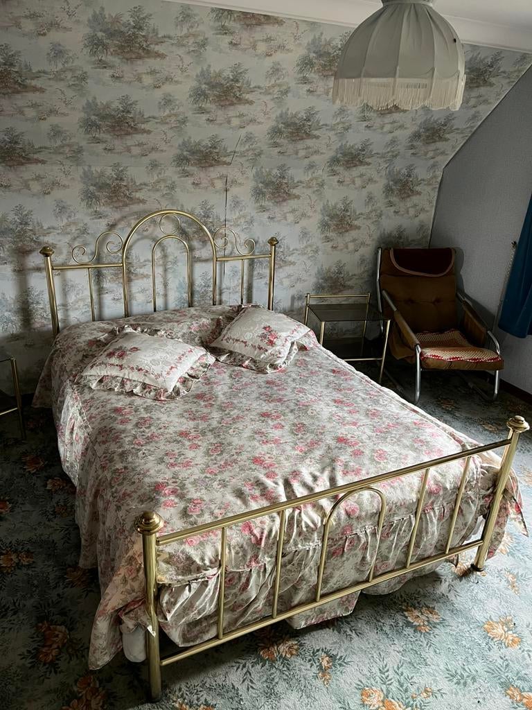 Chambre complète laiton, Maison & Meubles, Chambre à coucher | Lits, Enlèvement, Comme neuf