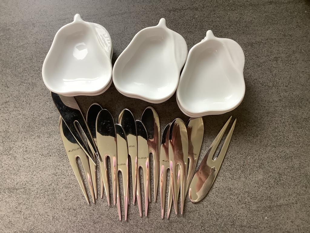 12stuks Aperitief vorkjes merk Eternum+6 stuks Aperitief kom, Enlèvement ou Envoi