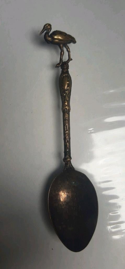 Theelepeltje met Ibis, geponsde tekst in lepeltje, Ophalen of Verzenden