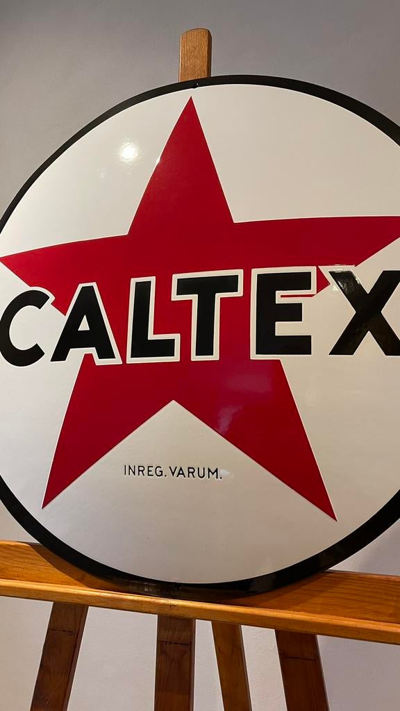Assiette en émail Caltex., Collections, Enlèvement, Neuf, Panneau publicitaire