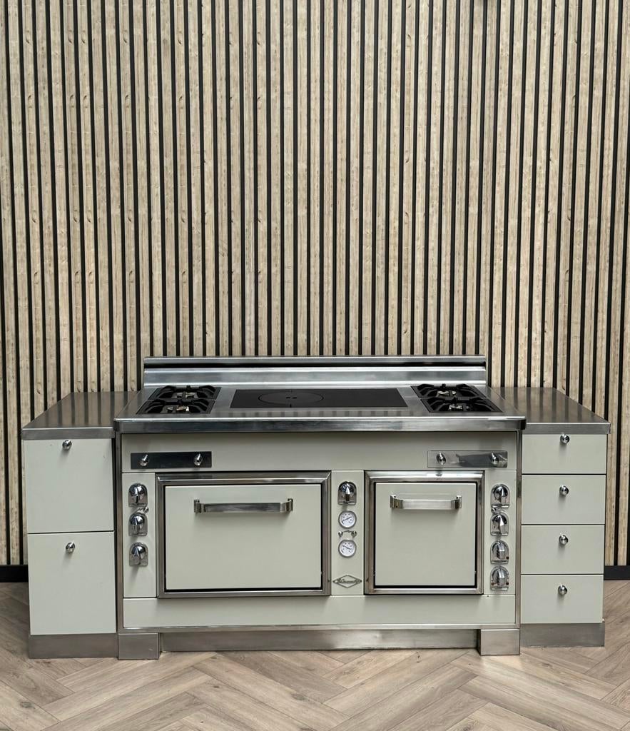 luxe E-Caumartin Fornuis 150cm + Gas + Hete Lucht, Ophalen of Verzenden, Zo goed als nieuw, Grill, Gas