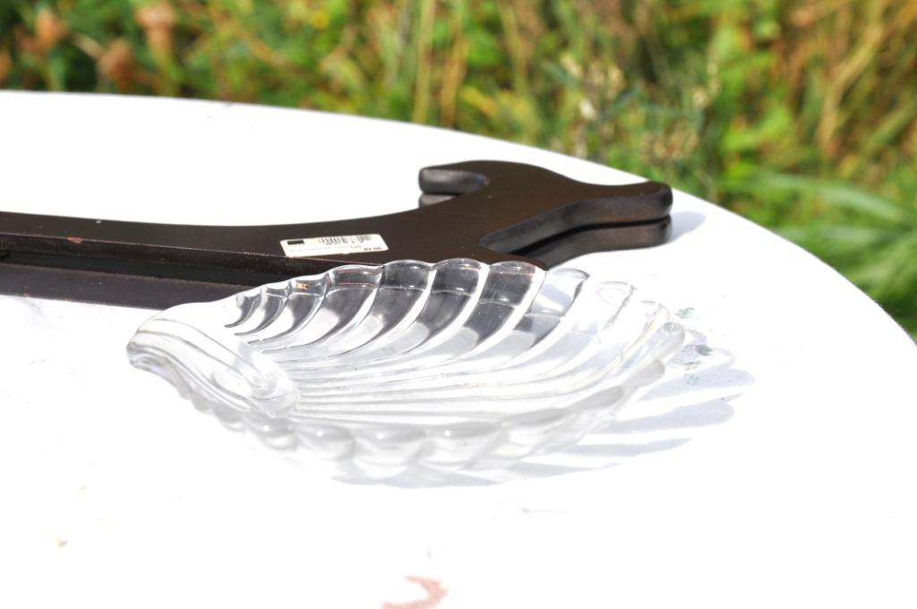 ravier en verre forme coquille saint jacques, Maison & Meubles, Enlèvement ou Envoi, Comme neuf, Verre, Récipient(s)