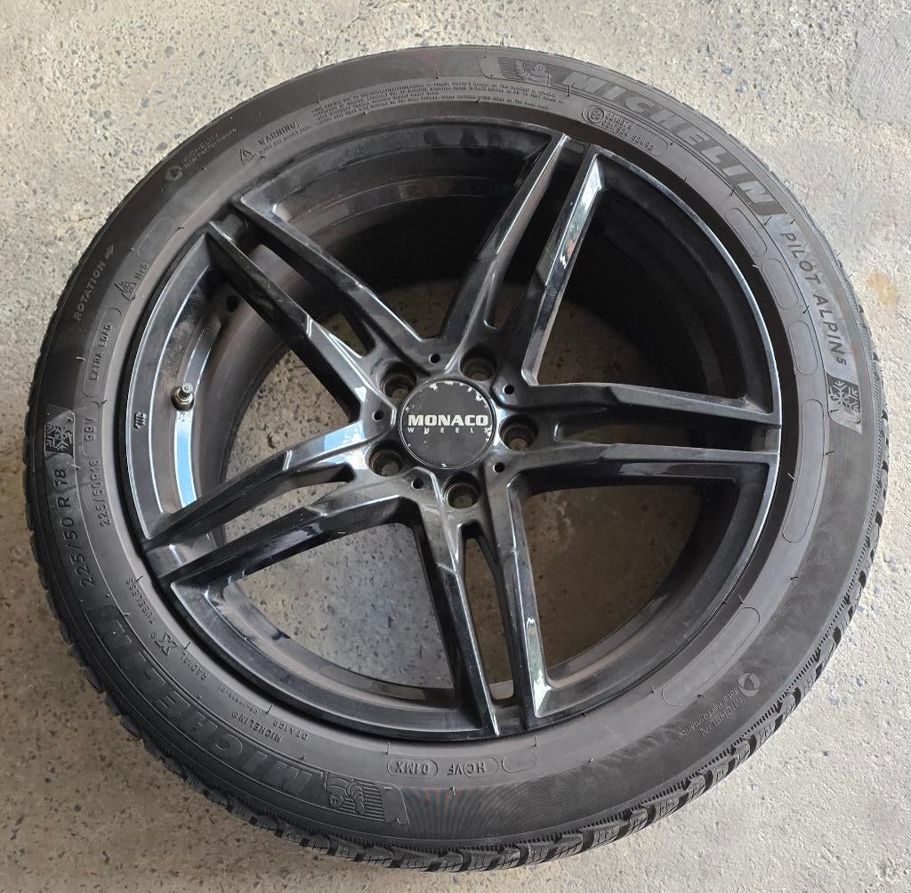 Jantes alliage noire, Autos : Pièces & Accessoires, Enlèvement, 18 pouces, Jante(s)