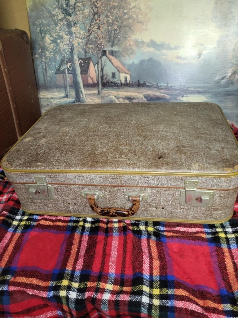 Ancienne valise de voyage vintage rétro, Enlèvement ou Envoi