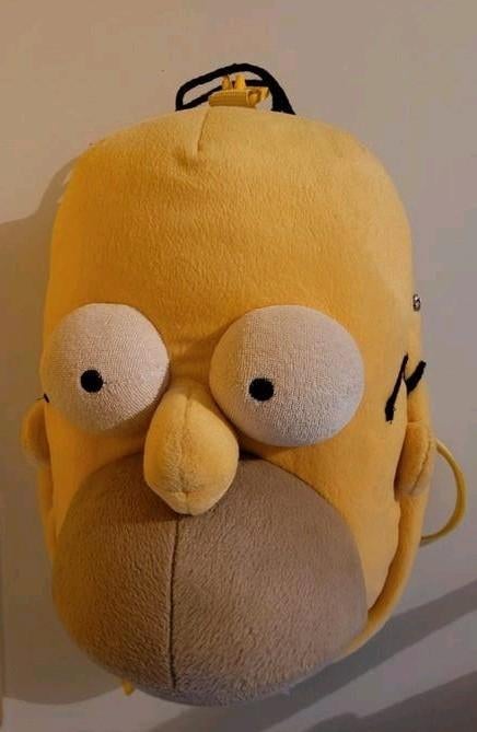 Vintage pluche Homer Simpson rugzak, Ophalen of Verzenden, Gebruikt