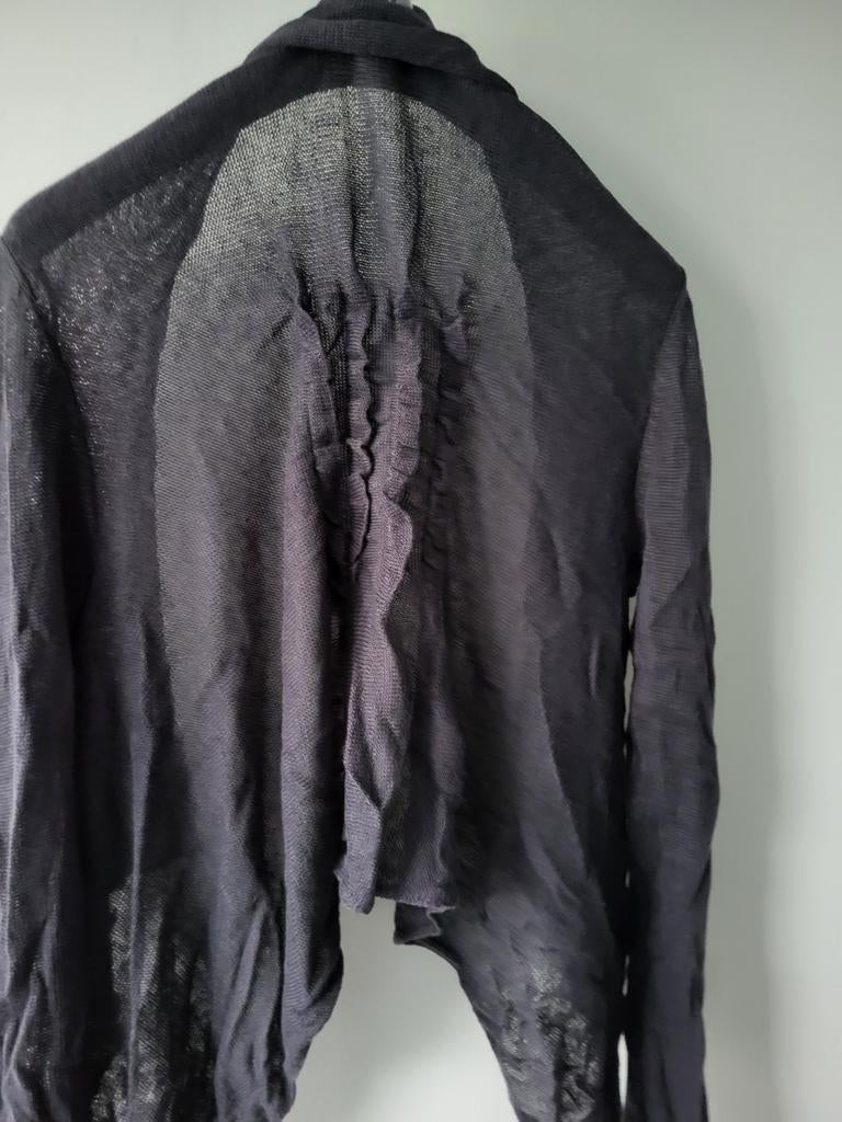 Sarah Pacini grijsblauwe linnen vest one size, Blauw, Sarah Pacini, Ophalen of Verzenden, Zo goed als nieuw