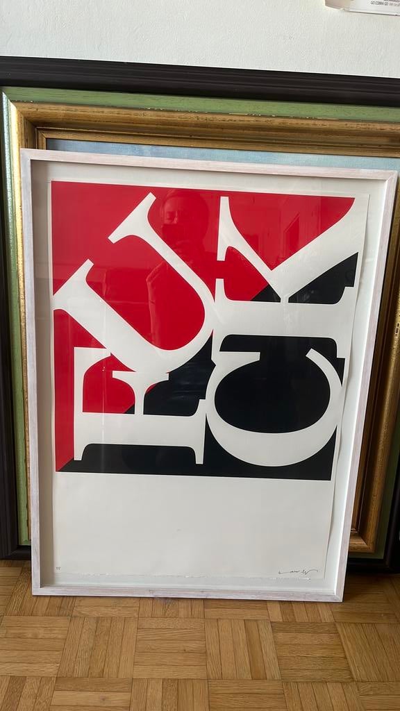 Zeefdruk FUCk Kendall Geers, Antiquités & Art, Enlèvement