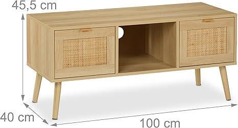 Meuble TV | Meuble TV | look rétro | LIVRAISON GRATUITE, Neuf, -, -, Relaxdays