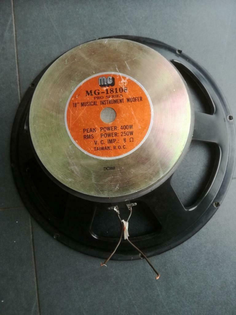 1 speaker woofer 18 inch mg 1808 400 watts 8 ohms, Ophalen of Verzenden, Gebruikt