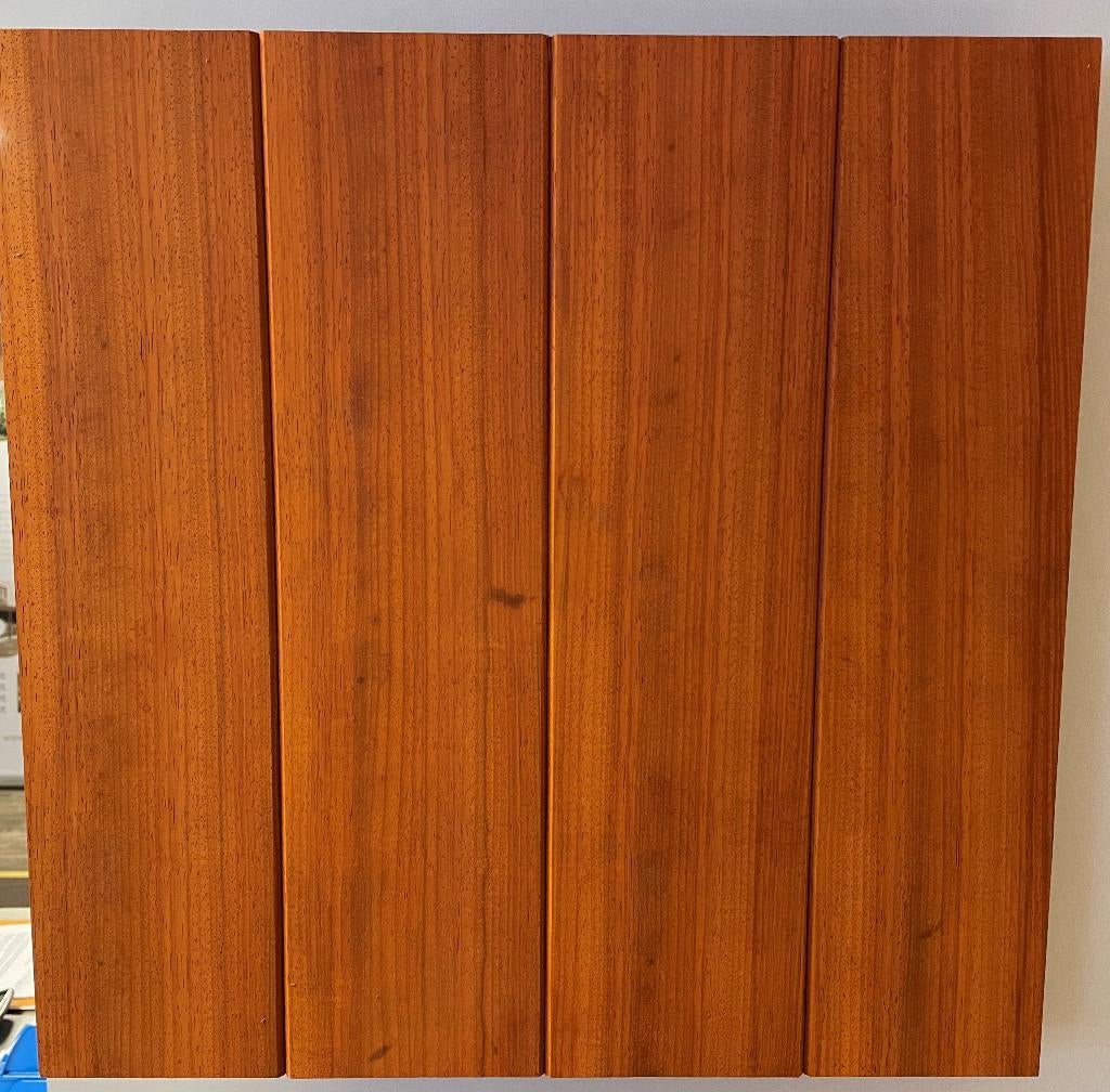 Planchettes/étagères Padouk/padouk 15 mm x 130 mm 4Z T&G, Neuf, Bois dur, 250 cm ou plus, Enlèvement ou Envoi