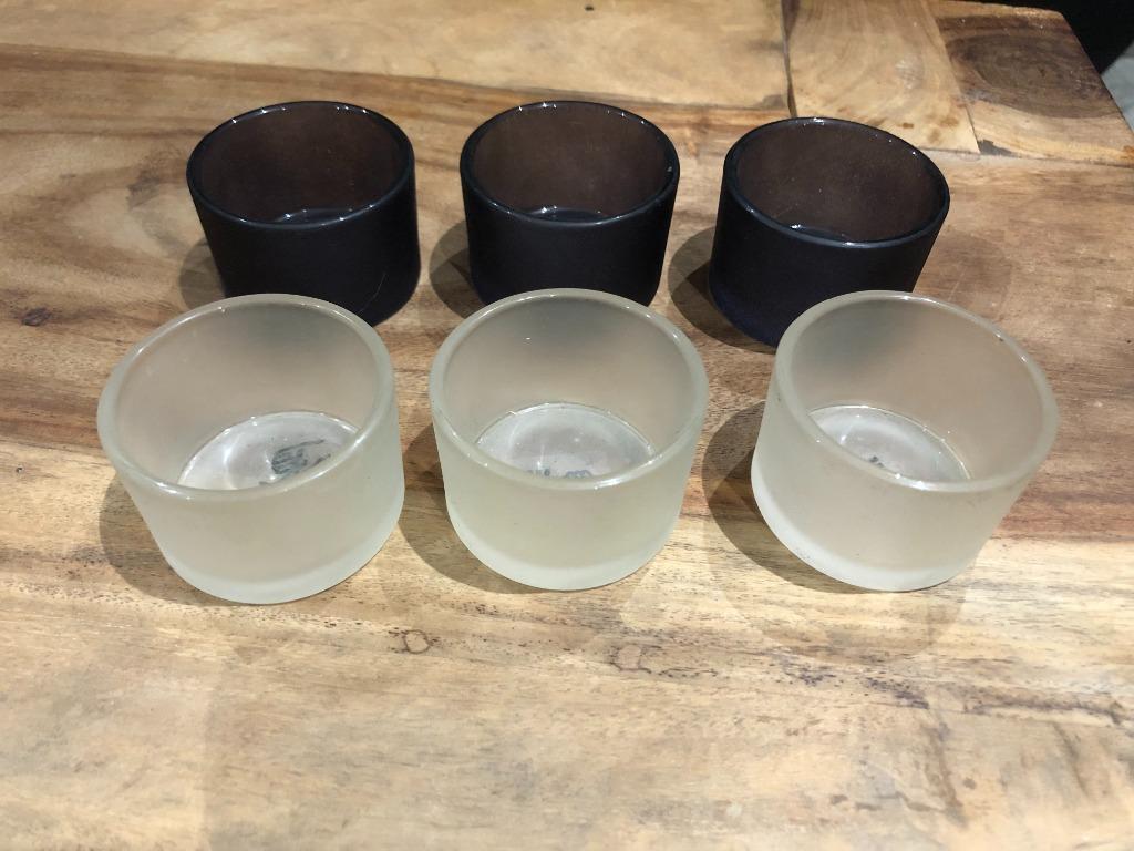 6 theelicht houdertjes IKEA, Moins de 25 cm, Noir, Enlèvement ou Envoi, Comme neuf