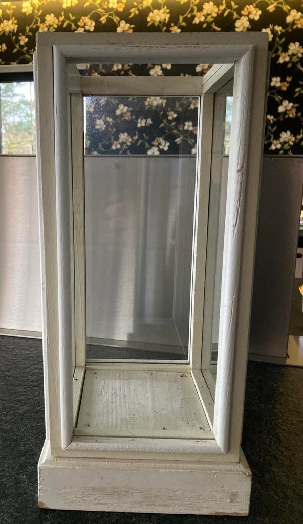 Houten vitrine/windlicht, Antiek en Kunst, Ophalen