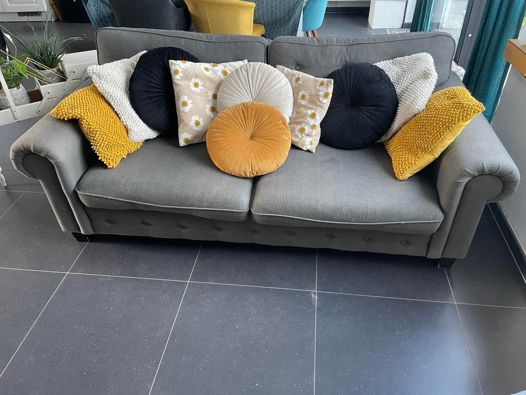 Fauteil 3 places, Maison & Meubles, Canapés | Salons, 200 à 250 cm, Vintage, Banc droit, Enlèvement