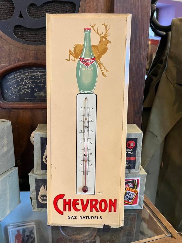 Thermomètre chevron, Collections, Enlèvement ou Envoi, Utilisé, Panneau publicitaire