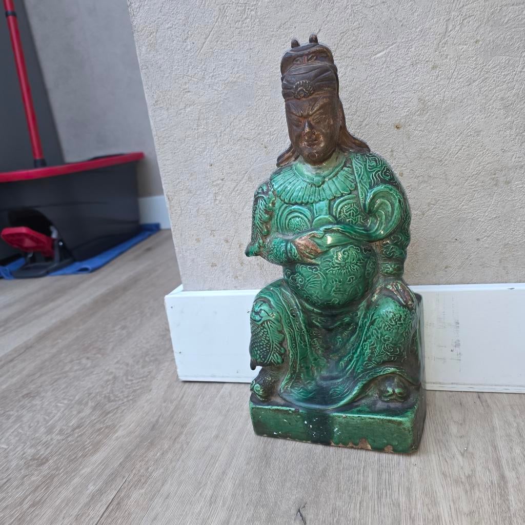 Oude chinese Chinese god Guan Yu, de god van de oorlog,18e, Ophalen of Verzenden