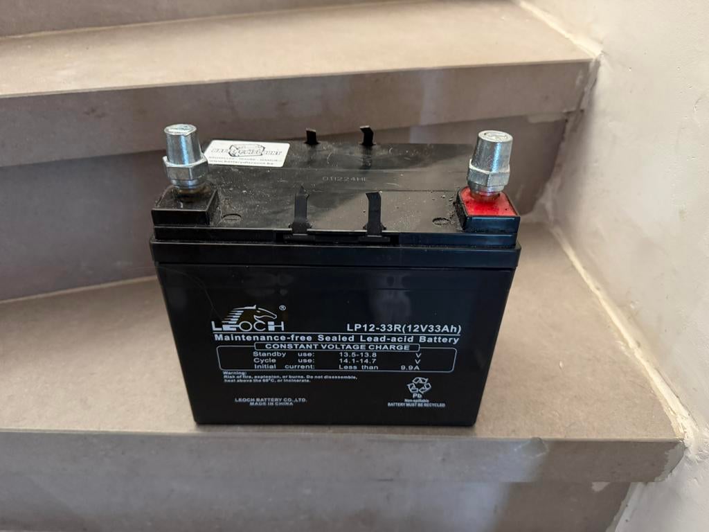 Batterie AGM Leoch 12V 33Ah, Enlèvement, Comme neuf